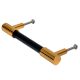 Black Golden Small Cylinder Glass Door Handles